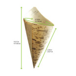 Bamboo Leaf Cone 2 Layers 1.5oz D:1.9in H:5.1in 3.5in - 100 pcs Bamboo Leaf Cone 2 Layers 1.5oz D:1.9in H:5.1in 3.5in - 100 pcs